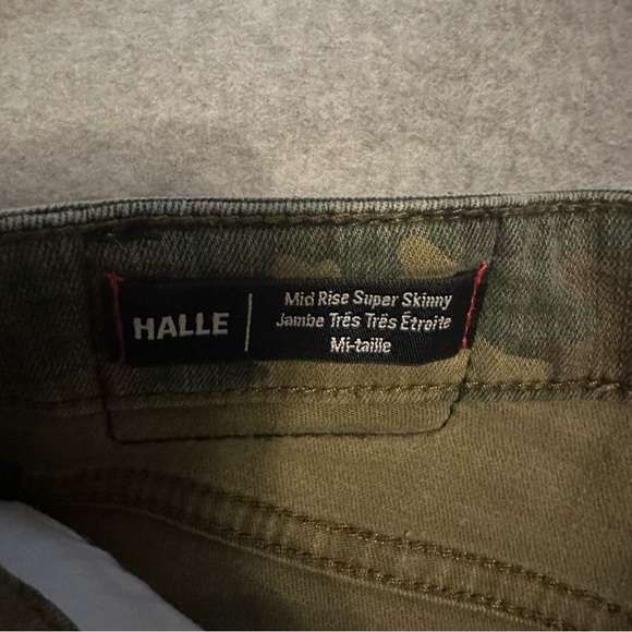 True Religion Halle Olive Camo Jeans Mid Rise Super Skinny size 26 - Picture 8 of 10